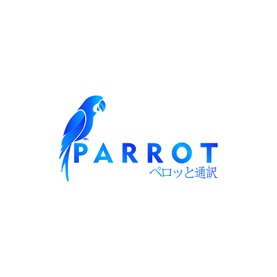 PARROT1white animals animation app branding design elegant icon illustration illustration design logo logo design logo vektor logodesign