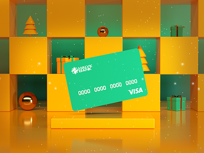 Christmas card 3d christmas cinema4d design visa