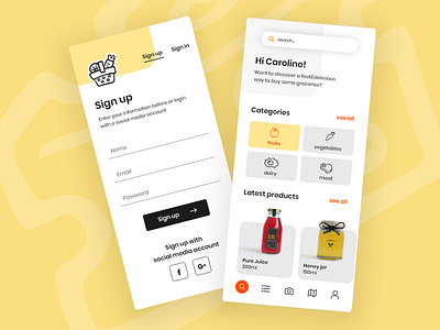 Shop&Go Mobile App food app menu mobile mobile app mobile app design mobile apps mobile ui ui design