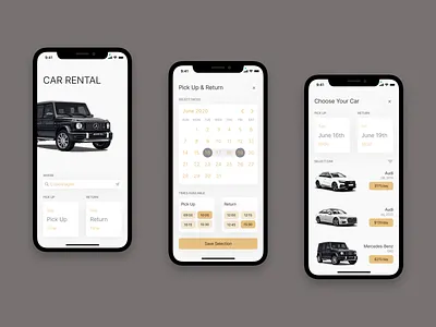 Calendar calendar car rental dailyui datepicker ios mobile product design ui ui design