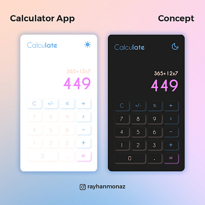 Calculator App Concept app calculator concept design mobile ui ux