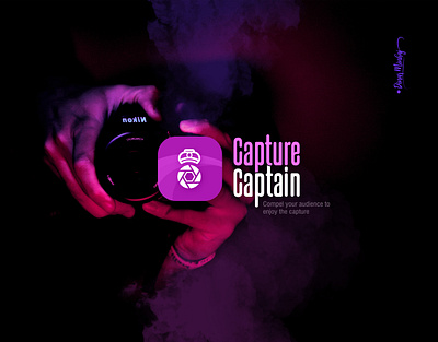 Capture Captain Logo brand identity branding design lettering logo logo design logodesign logotype typography typography logo