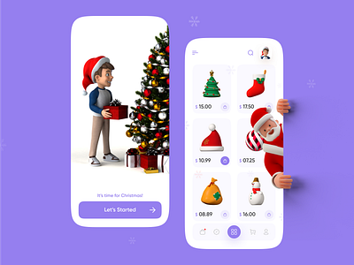 Chritmas Mobile Application app app design christmas christmas tree mobile ui santa santa cruz ui ux uidesign user experience user interface user interface design userinterface webdesign