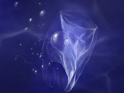 Under water art bag beauty creative digitalart drawing dream illustration illustrations procreate surreal trash underwater