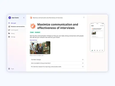 Authoring tool app design application authoring authoring tools content design goals gradient graphic design pastel sidebar sidebar menu tools ui ui design ux ux design web design