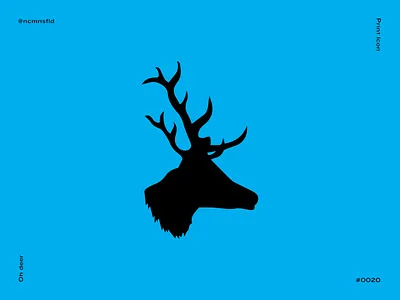 Oh Deer aggressive black bold branding dark deer design handdrawn harry potter icon illustration logo northwest pnw principle print print design stag vector