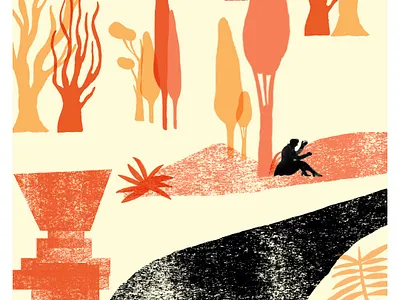 Collage series- Park artwork illustration