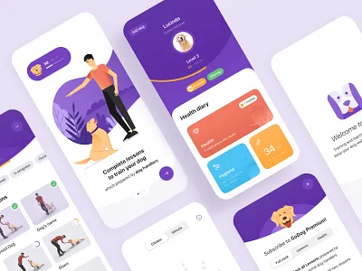 GoDog — a mobile application android app design app branding design illustration ios app design logo mobile ui ux
