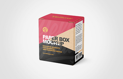 Paper Box PSD Mockups 3d branding design mockup mockups pack package packaging visualization