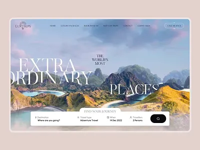 Luxury Travel Agency - Luxtrips.co agency design figma igorvensko landing page luxury motion travel ui website