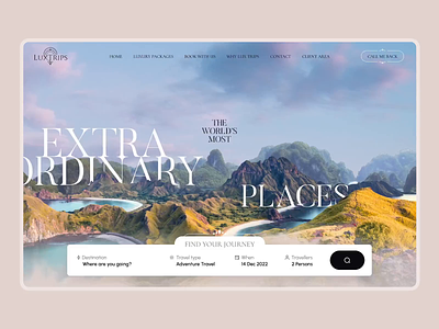 Luxury Travel Agency - Luxtrips.co agency design figma igorvensko landing page luxury motion travel ui website