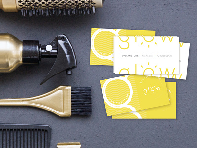 Logo & Business Card Design branding business card coloroftheyear design glow graphic design grays hair identity logo logo design mark marketing pantone pantone2021 stylist typography vector yellow