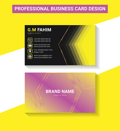 Professional Business Card Design brochure business card card cover page flyer id card illustrator photoshop poster