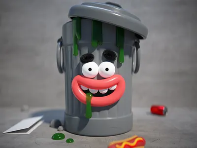 Trash Talking 3d character character design cinema4d monster octane