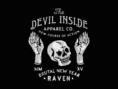 DEVIL INSIDE candle for sale hand home of us hous retro skull typography vintage