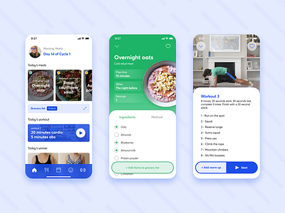 Fitness App fitness fitness app food grocery gym healthy ios mobile plan recipe workout