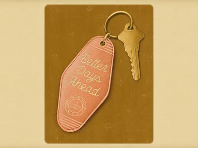 Better Days Ahead design illustration photoshop procreate retro texture truegrit vintage