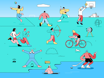 Sport activity branding health illustration logo nature science sport