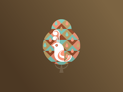 A Partridge In A Pear Tree 12daysofchristmas christmas festive holiday illustration vector