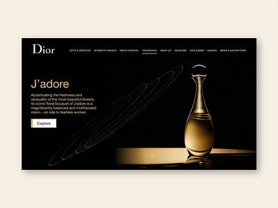 J'adore adobe adobe xd creative challenge dior ui ui design user interface xddailychallenge