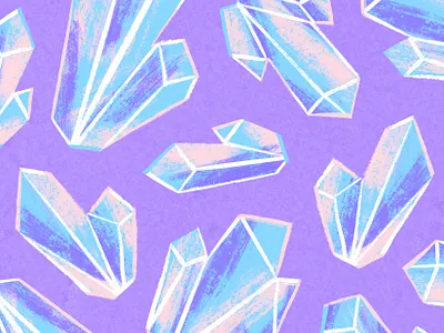 Gem Pattern art artwork crystal digital art digital illustration gem gemstone illustration pattern design procreate repeat pattern surface design