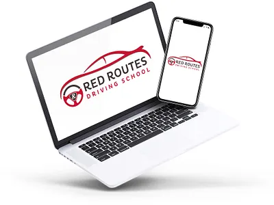 Logo Design For Red Routes Driving School app brand identity branding car logo driving school flyer design graphic design icon logo logo design logodesign logos logotype ui ux