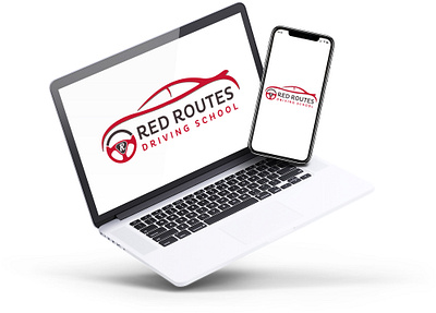 Logo Design For Red Routes Driving School app brand identity branding car logo driving school flyer design graphic design icon logo logo design logodesign logos logotype ui ux