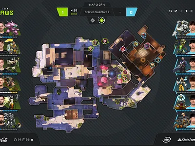 Overwatch Broadcast 2D Map Overview blizzard blizzard entertainment esports game app overwatch spectator