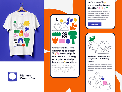 Brand identity design for The Makers Planet 🌎 children cut-outs design diy earth education environment flat illustration illustrator lineart minimal nature planet sustainability vector workshops