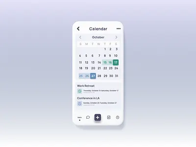 Daily UI #38 Calendar design ui ux