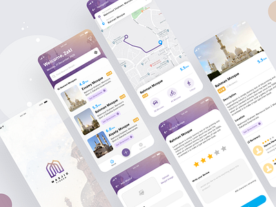 Masjid Finder App app finder islamic map mashid navigate theme ui ux