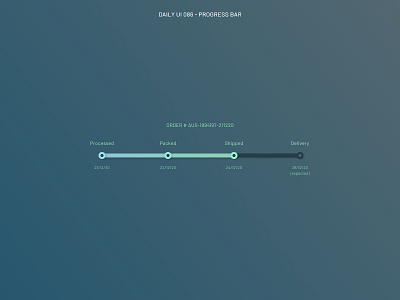 Daily UI 086 - Progress Bar 086 daily 100 daily 100 challenge dailyui delivery status order management progress bar shipping management