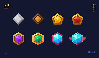 Game badge icon badge badge design colorful game art game ui ui