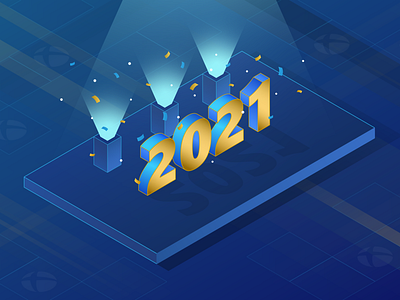 Happy New Year! 3d app branding gradient holidays icon illustration isometric january microsoft new year new years new years eve ui vector xbox