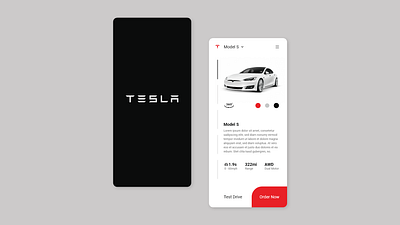 TESLA APP adobe xd app mobile app mobile app design ui ux uxdesign web