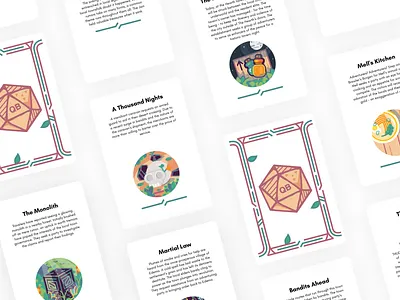 Card Deck - Questbites board game boardgame card card deck card design card game design dice dungeons and dragons dungeonsanddragons geometricart illustration inkscape potion questbites skull