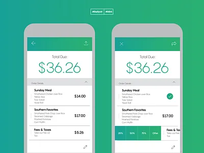 #DailyUI #004 - Calculator 004 calculator dailyui design restaurant tip ui uidesign ux uxdesign