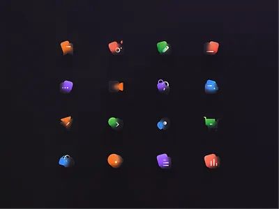 Freebie: Iconly Glass | Dark chat dark design essential essential icons flat freebie glass glass icon icon icon design icons icons pack icons set iconset illustraion illustrator minimal ui vector