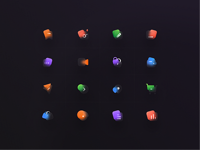 Freebie: Iconly Glass | Dark chat dark design essential essential icons flat freebie glass glass icon icon icon design icons icons pack icons set iconset illustraion illustrator minimal ui vector