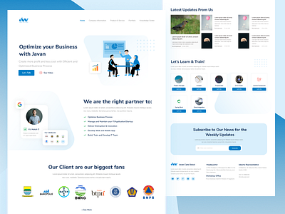 Redesign Website Javan Cipta Solusi company profile landing page landing page design landing page ui landingpage web web design company website website concept website design