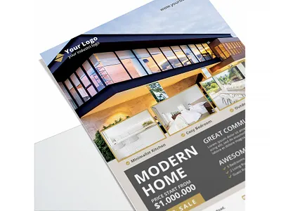 Printable Real Estate Flyer advertisement advertising branding business business flyer corporate corporate business flyer design flyer flyer design