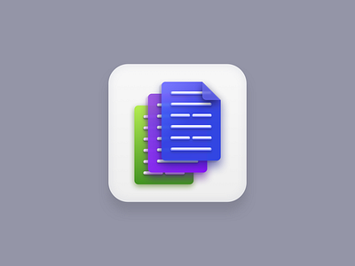 Document Management (Big Sur Icon Style) app icon big sur blue creatives design designmnl document management documents file green icon icon design icon set iconography icons icons design illustration purple symbol vector