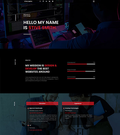 Free Profile Website Template free template free templates free website template html template website template