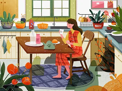 理想生活 design girl illustration smile