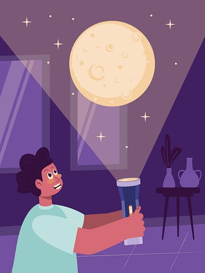 🌙 Illuminate Your Imagination – Dream Beyond Limits creative vision design dream big dribbble shot fantasy art flat design glow effect graphic design illustration imagination light shadow minimalist art night sky storytelling illustration surreal art whimsical design