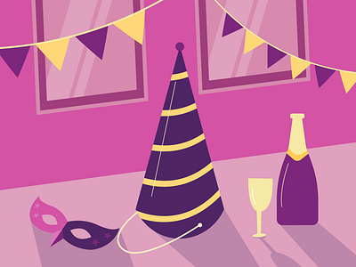 🎉 Party Vibes – A Celebration in Colors celebration colorful art creative design design digital art dribbble shot event design festive vibes flat design fun and festive illustration masquerade modern aesthetic new years eve party illustration