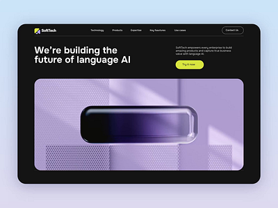 SoftTech — Generative AI Сompany | Landing page advancednlp ai ai concept ai landing page ai llm ai product ai solutions computer vision creativeai genai imageanalysis imagegeneration landing page design nextgenai product design speechtotext techinnovation texttospeech ui ux voicegeneration