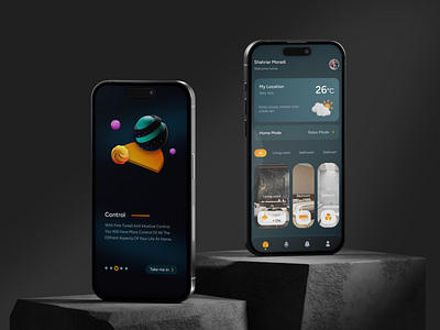Home control application interface design app application graphic design mobile ui