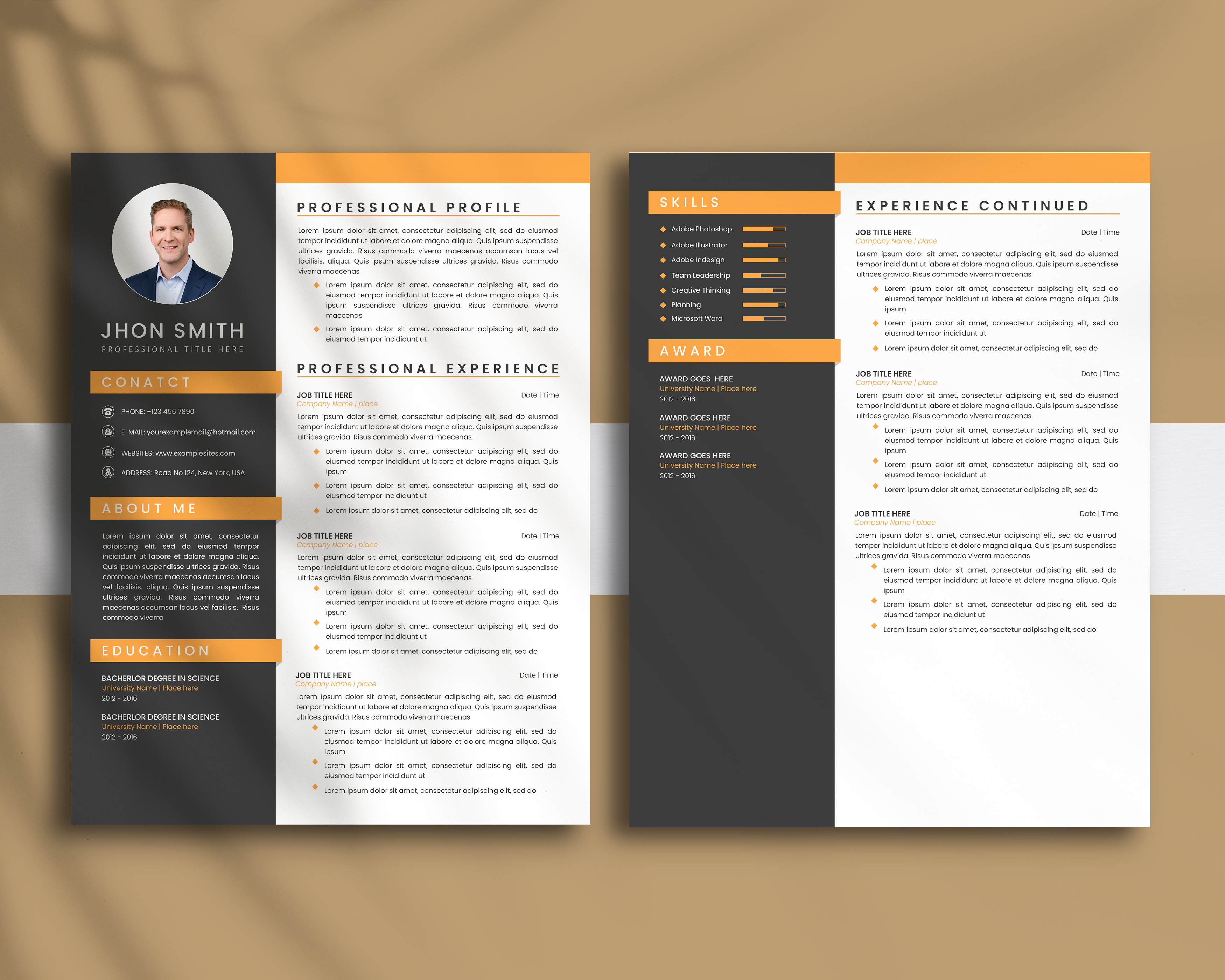 Resume Template, Clean and Minimalist Resume Template Word job search success