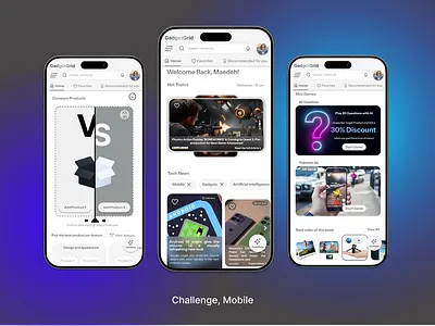 GadgetGrid ai app appdesign application blog challenge compare design figma mobile product product design productdesign prototype responsive technology trend ui uiux ux